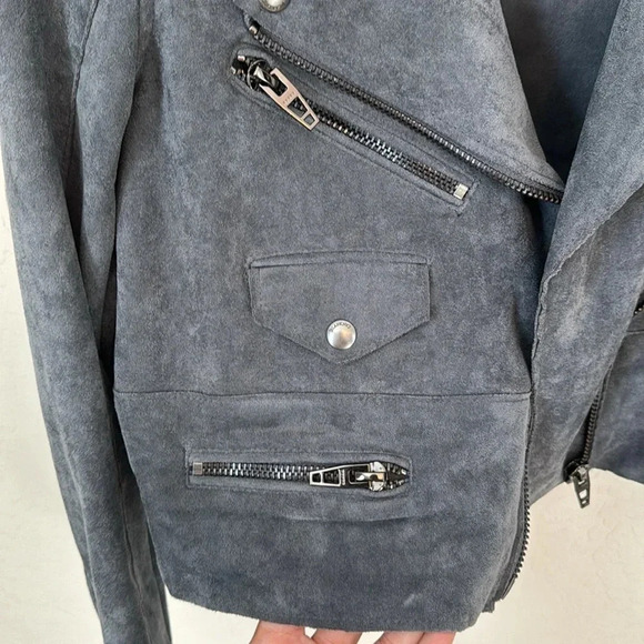 BLANK NYC Elliot Faux Suede Moto Jacket Size XS Petite - Picture 5 of 11